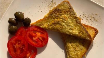  طرز تهیه صبحانه ساده و سریع / تست تخم مرغی خوشمزه با ادویه سیب زمینی