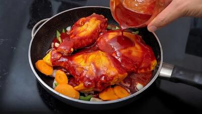  دیگه مرغ رو تکراری نپز / با این سس زرشک انگشتاتم میخوری !