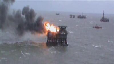 حمله اوکراین به سکوی نفتی روسیه در دریای خزر