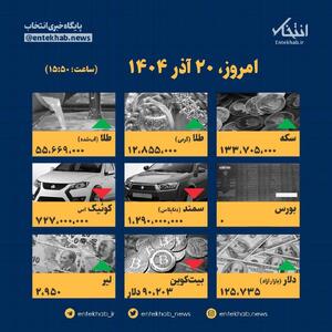 اینفوگرافیک / امروز ۲۰ آذر قیمت ها چقدر است؟