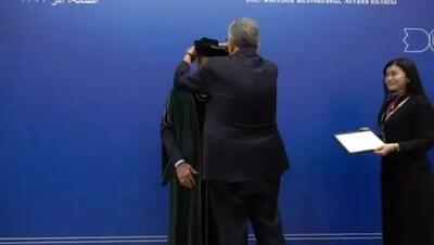 ببینید | اعطای دکترای افتخاری دانشگاه بین‌المللی نظربایف به پزشکیان