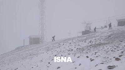 برف و بوران در توچال تهران