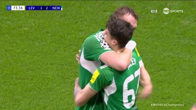 گل دوم نیوکاسل به بایرلورکوزن (لویس مایلی)