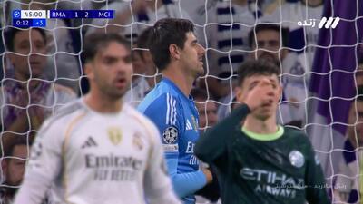 دبل سیو بی نظیر کورتوآ، رئال مادرید را در بازی نگه داشت!