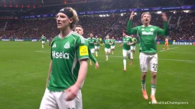 گل اول نیوکاسل به بایرلورکوزن (گوردون)