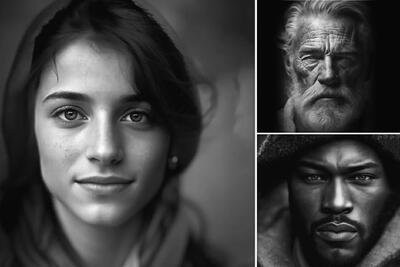 بهترین پرامپت‌های عکس پرتره سیاه سفید