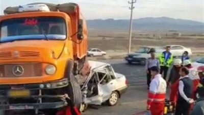  ۴ کشته در تصادف پراید با کمپرسی در محور بیرجند - خوسف