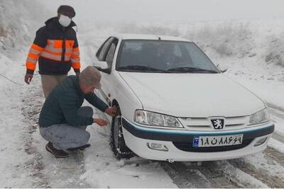 استفاده از زنجیرچرخ در محورهای برف‌گیر چهارمحال و بختیاری الزامی است