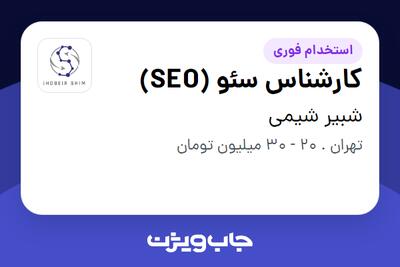  استخدام کارشناس سئو (SEO) در شبیر شیمی