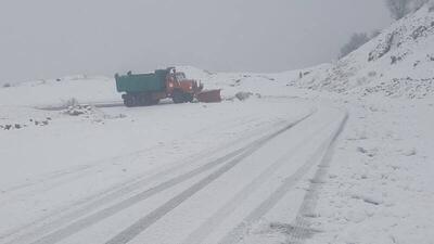 بارش شدید برف در محور سپیدان _ اقلید