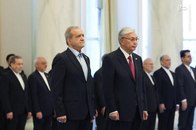 فیلم/ دیدار دوجانبه روسای جمهور ایران و قزاقستان