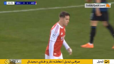 گل دوم نونی مادوئکه به بروخه (کلوب بروخه 0-2 آرسنال) - پارس فوتبال