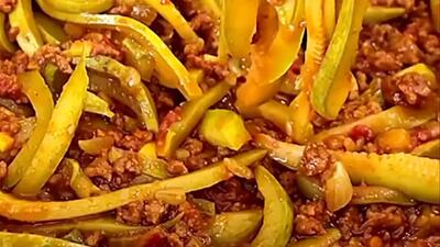 متفاوت ترین غذا با کدو سبز + فیلم