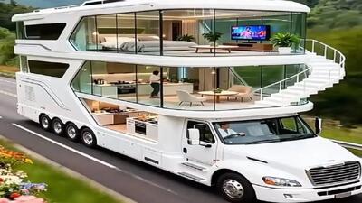 فیلم معماری خلاقانه /  کمپر سه طبقه ساختن فول امکانات باهاش دور دنیا رو میچرخن