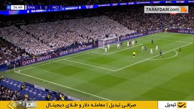 گل نیکو اورایلی به رئال مادرید روی اشتباه کورتوا (رئال مادرید 1-1 منچسترسیتی)