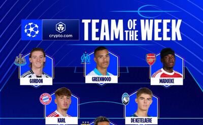 تیم منتخب رسمی هفته ششم لیگ قهرمانان اروپا؛ با حضور گرینوود و استعداد 17 ساله بایرن مونیخ