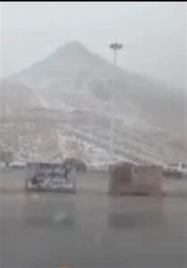 بارش نخستین برف در گردنه سخوید یزد - تسنیم