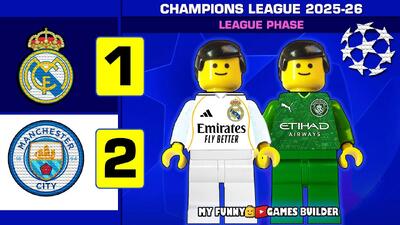 شبیه سازی شکست خانگی رئال مقابل سیتی با لگو