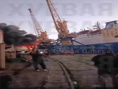 روسیه به یک کشتی ترکیه در بندر اودسا حمله کرد