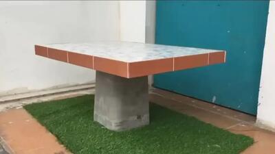 هنر ساخت میز پذیرایی با آجر و کاشی (فیلم)