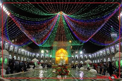  حال و هوای حرم امام رضا (ع) در شب میلاد حضرت فاطمه زهرا (س)
