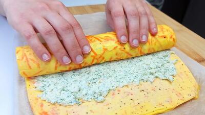  بهترین رول تخم مرغ پنیری + دستور غذای ویژه! (پیش غذای آسان مهمانی)
