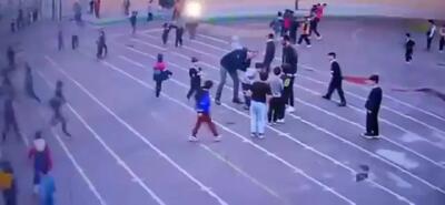 لحظه نجات جان یک دانش‌آموز توسط معلم تبریزی