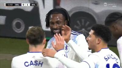 گل اول استون ویلا به بازل (ضربه عجیب گوئسند)