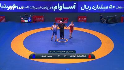 برتری گودیف مقابل نعمتی (استقلال 1-2 بانک شهر / فینال کشتی آزاد)