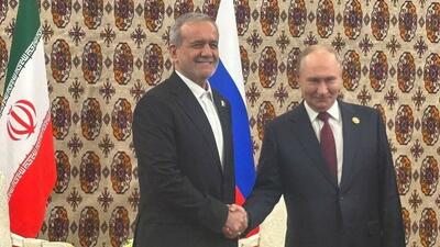 دیدار روسای جمهور ایران و روسیه در عشق آباد