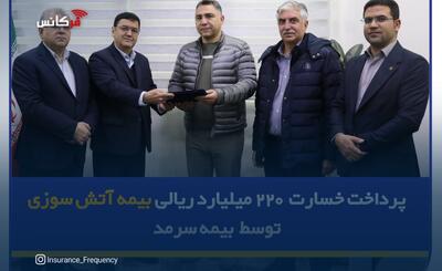 پرداخت خسارت 220 میلیارد ریالی بیمه آتش‌سوزی توسط بیمه سرمد