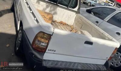 مزایده (انجمن خیرین) فروش پراید وانت سایپا 151 آبی نفتی روغنی مدل 1393