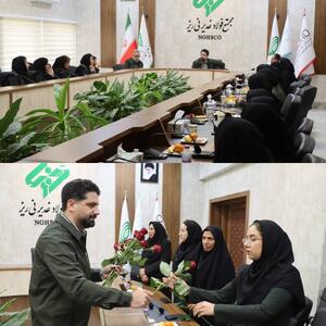 تقدیر از بانوان شاغل در شرکت فولاد غدیر نی‌ریز به مناسبت میلاد حضرت فاطمه(س) و روز زن