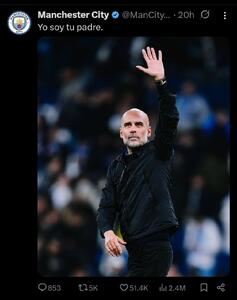 پدرت منم؛ طعنه جنجالی منچسترسیتی به رئال مادرید با محوریت گواردیولا! / عکس - پارس فوتبال