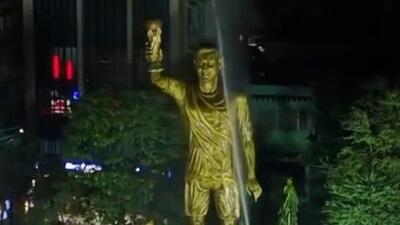 ویدیو| رونمایی از مجسمه غول‌پیکر لیونل مسی در کلکته هند - پارس فوتبال