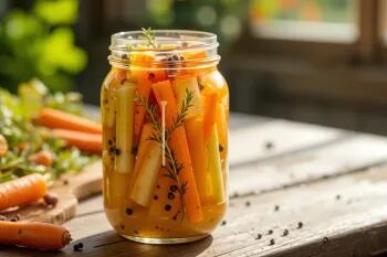  طرز تهیه ترشی کرفس و هویج با طعم بی نظیر و خواص فراوان