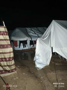  تشدید وخامت انسانی در غزه؛ بارش شدید باران چادر آوارگان را غرق کرد+فیلم