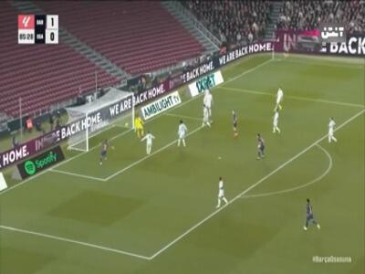 دبل رافینیا گل دوم بارسلونا به اوساسونا