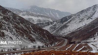  بارش برف پاییزی در شهمیرزاد