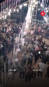 لحظه انفجار در یک جشن عروسی در سوریه