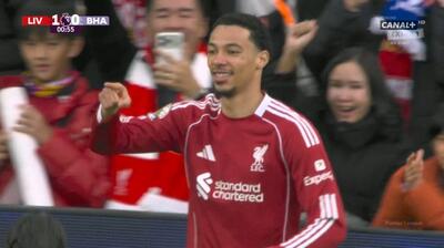 گل اول لیورپول به برایتون (اکیتیکه در ثانیه 46)