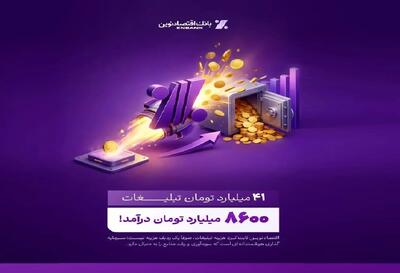  بازدهی رؤیایی تبلیغات بانک اقتصادنوین؛ ۴۱ میلیارد هزینه، ۸۶۰۰ میلیارد درآمد