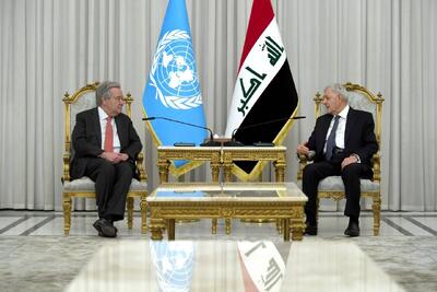 تاکید رئیس جمهور عراق بر ادامه همکاری با سازمان ملل متحد