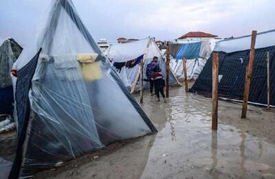  اوضاع فاجعه‌بار غزه پس از بارش شدید باران/۱۶ نفر جان باختند