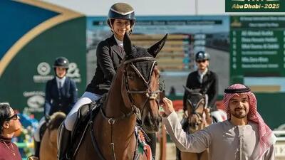 نایب‌قهرمانی دختر سوارکار ایرانی در ابوظبی/ ویدئو