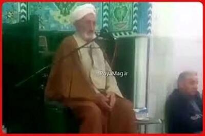 لحظه سکته قلبی امام جمعه تفت بر بالای منبر