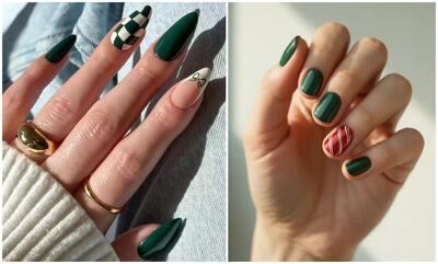  27 ایده‌ خلاقانه طراحی ناخن سبز برای کریسمس 2026