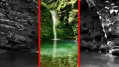  فیلم مناظر دیدنی آبشار کیامید در مازندران