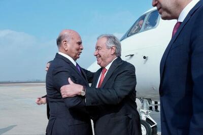 گوترش در پایان رسمی مأموریت سازمان ملل در عراق، به بغداد رفت