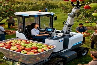  کشاورزی نوین؛ مردا با مشقت میوه میچینن دختر کدخدا پولداره ماشینه مخصوص خریده کپ کردن